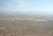 Aerial photo of pistachio orchards in Kerman province